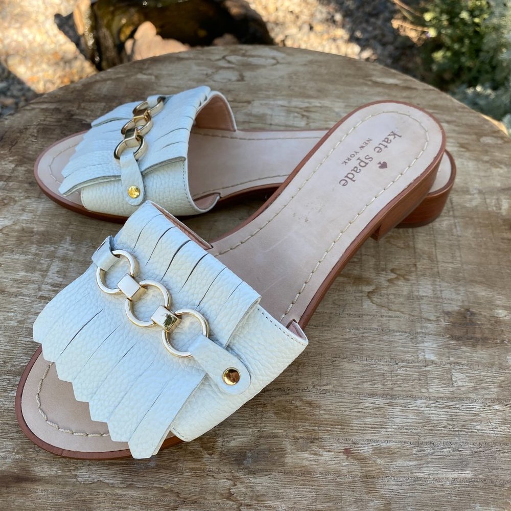NWOT Kate Spade Sandal Slide White SZ 8.5